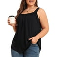 thumbnail image 2 of Daystry Plus Size Tank Tops for Women Loose Fit Lace Sleeveless Women's Summer Tanks Black 3X, 2 of 12