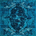 thumbnail image 1 of Ahgly Company Indoor Square Abstract Blue Persian Area Rugs, 7' Square, 1 of 6