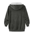 thumbnail image 4 of Winter Coat for Women 2023 Oversized Sherpa Jackets Fuzzy Fleece Hoodies Warm Zip Up Coat Outerwear with Pockets, 4 of 6