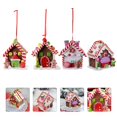 thumbnail image 3 of 4Pcs Maison de Noël en Forme de Parure Polymère Argile Artisanat Maison Modèle Décoration, 3 of 6