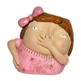 thumbnail image 1 of Figura decorativa de resina con forma de maceta con forma de cara y nariz Chica, 1 of 8