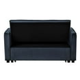 thumbnail image 6 of 52 inch Convertible Pull - Out Trundle Sofa Bed, Velvet Upholstered Loveseat with Adjustable Sleeper, Multi - Functional Couch for Small Spaces, BLack, 6 of 7