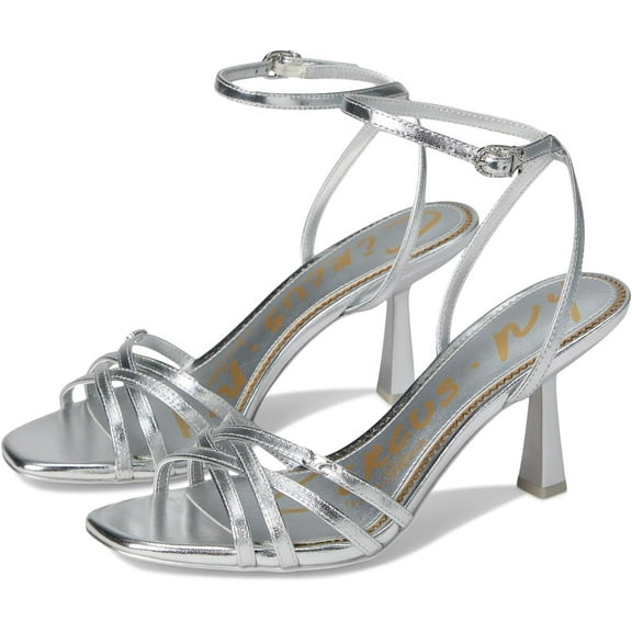 Circus NY by Sam Edelman Women's Kenzie Strappy Heeled Sandal Soft Silver 9M