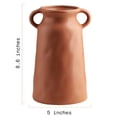 thumbnail image 3 of Beautiful Terracotta Ceramic Vase by Drew Barrymore, 8.66" H, 3 of 7