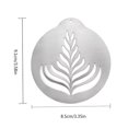 thumbnail image 3 of 5-Piece Set Novel Stainless Steel Coffee Flower Drawing Mould Portable Coffee Milk Bubble Spray Printing Templates, 3 of 4