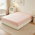 thumbnail image 4 of Fitted Sheet Deep Pocket King Queen Full,Stretch Mattress Cover Protector Non Slip,All Inclusive Elastic Bed Sheet Wrinkle Free,Soft Fiber Bedding for Adjustable Foam Mattress Hotel Quality Sleep, 4 of 6