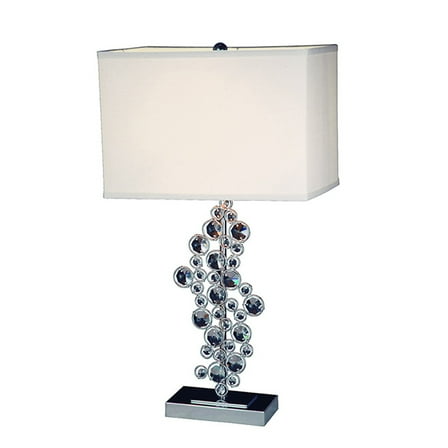 Elegant Designs Prismatic Crystal Sequin and Chrome Table Lamp