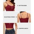 thumbnail image 3 of Women's Ribbed Cami Crop Top Botton Down Camisole Tank Tops, 3 of 6