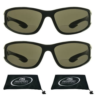 proSPORT Polarized Bifocal Sunglasses Wrap Around Side Shield for Men Women  