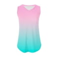 thumbnail image 7 of Women Pullover Tank Tops Lightweight Stretch V-neck Sleeveless Gradient Color Lounge Loose Summer Relaxed Blouse Fitted Cool Wide Strap Trendy Camisole, 7 of 7