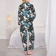 thumbnail image 3 of Bingfone Womens Pajama Sets Lilies Flowers Print,Long Sleeve Loungewear Pajamas Set-Medium, 3 of 8