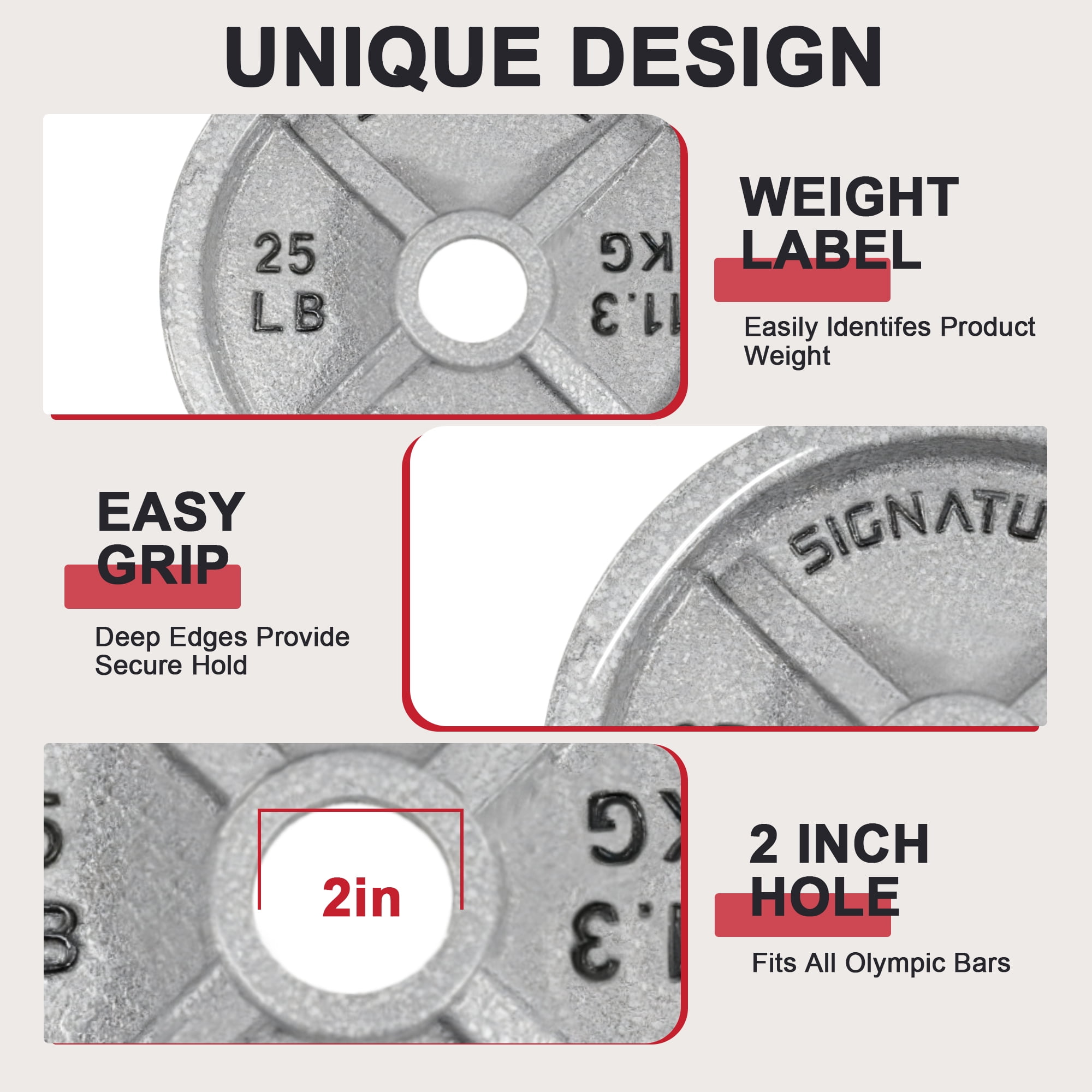 BalanceFrom 50LB Olympic Curl Barbell Set，Includes 4FT Curl Bar & 2-Inch Cast Iron Weight Plates, Dumbbell Clips，Strength Training Set, for Home Gym, Multiple Packages