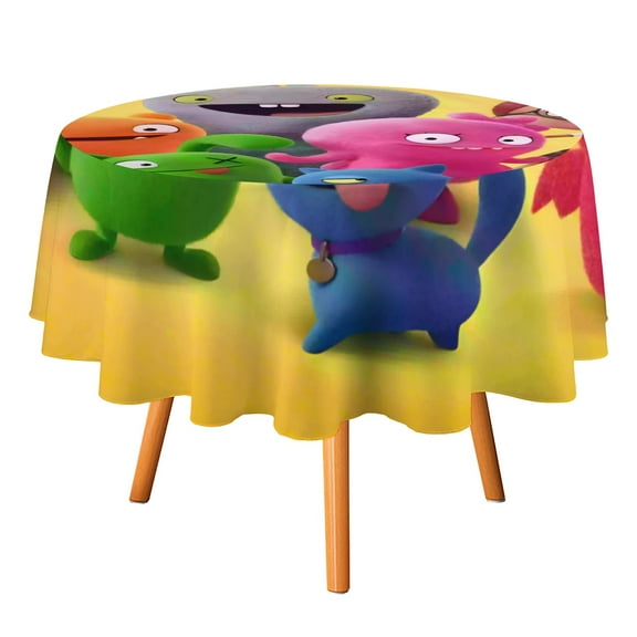 Ugly Doll Uglydolls-Theme Round tablecloth has an iconic print, fits most tables, and is easy to care for perfect gifts for fans friends and family.diameter60''(152cm)