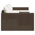 thumbnail image 3 of vidaXL 2 Piece Garden Lounge Set with Cushions Brown Poly Rattan, 3 of 5