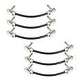 thumbnail image 1 of Amdohai ammoon 15cm/ 6in Guitar Effect Pedal Instrument Patch Cable 1/4" Silver Right-angle Plug Black PVC Jacket, 6-Pack, 1 of 8