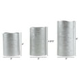 thumbnail image 2 of Lavish Home Set of 3 Flameless LED Real Wax Candles with Remote (Silver), 2 of 8