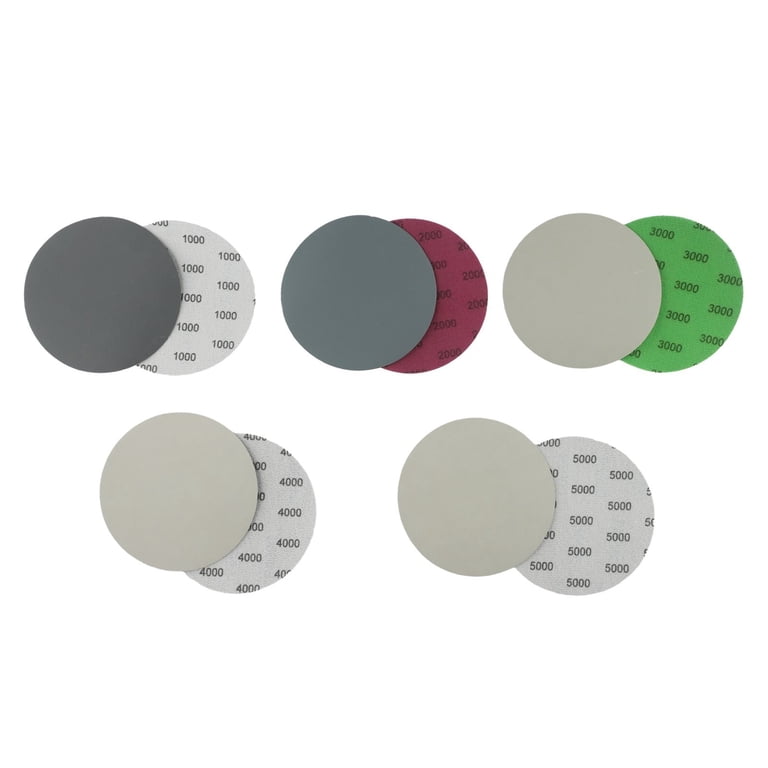 25 Disques Abrasifs 125mm – Grains 1000 à 5000, Hook & Loop, Sec/Mouillé, Pour Ponçage Fin