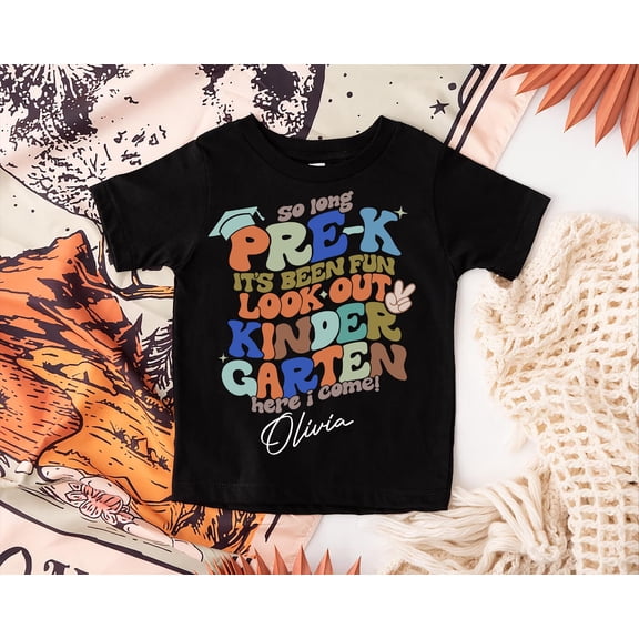 Custom Pre-K Graduation Shirt,Funny PreK Graduate Toddler Tee,Last Day of School Gift for Kids,Preschool Graduation Gift,So Long Pre-K Shirt