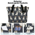 thumbnail image 2 of Tote Bag for Women - Jack Russell Terrier Shoulder Bag - Large Utility Work Duffle Bag with Zipper Handbag for Travel, Work, Sprots, 2 of 5