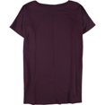 thumbnail image 2 of Eileen Fisher Womens Solid Basic T-Shirt, darkpurple, M, 2 of 2