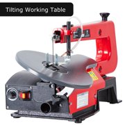 M optimized 16-Inch Variable Speed Scroll Saw with Extra-Large Adjustable Tilting Work Table, Easy-Access Blade Changes, Red