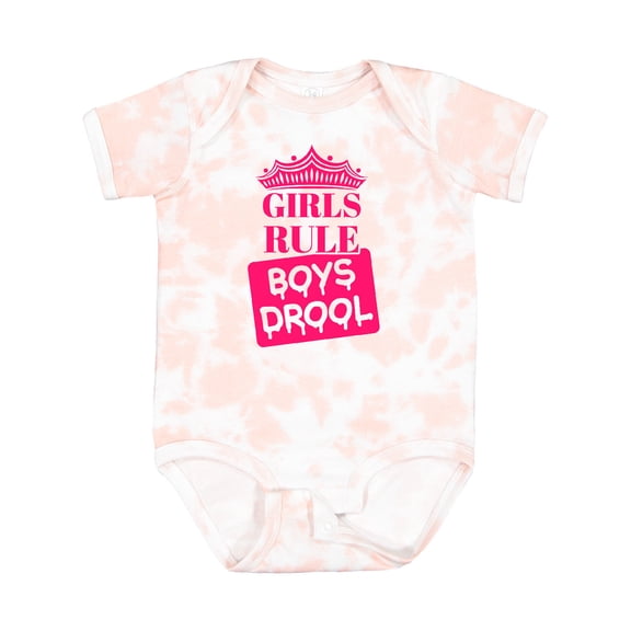 Inktastic Girls Rule, Boys Drool Girls Baby Bodysuit