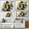 thumbnail image 4 of Designart "Yellow And Grey Stylishistas Portrait I" Fashion Floater Framed Canvas Wall Art, 4 of 7
