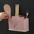 thumbnail image 5 of 2/3 Grids Kitchen Desktop Hollow Chopsticks Cage Spoon Storage Drain Holder Rack, 5 of 8