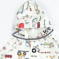 thumbnail image 4 of Rain Suit Kids Kids Toddler Waterproof Rain Suit Fashion Prints Lightweight Hooded One Piece Rain Suit Outdoor Rainwear White 8 Years-9 Years, 4 of 6
