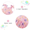 thumbnail image 6 of Aideaone Girls Dresses Sleeveless Summer Dress Bowknot Strap Stripe V Neck Sundress 3-10T, 6 of 7