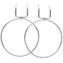 WINOMO 2Pcs Silver Round Ring Hook for Pegboard Accessories Design Wall Organizer 11.8X3.34X0.39in
