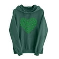 thumbnail image 2 of Abomasnow St Patricks Day Sweatshirts for Women Cute Irish Shamrock Graphic Pullover Tops Oversized Long Sleeve Hoodies with Hooded, 2 of 6