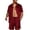 Burgundy Black, variant on Men Satin Silk Pajamas Set with Pockets Sleepwear Shorts Satin Summer Loungewear 2 Piece Button Down Set