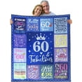 thumbnail image 1 of LHSHID 60th Birthday Gifts for Women Funny Blanket Womens 60th Birthday Gifts Ideas Birthday Gifts for Women 60th Birthday Decorations Women Unique 60th Birthday Blanket 50"x60", 1 of 6