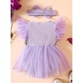 thumbnail image 3 of WIBACKER Baby Girl Dress Ruffles Sleeveless Lace Romper Dress Flower Kids Tulle Dress Party Birthday Princess Dresses, 3 of 9