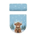 thumbnail image 5 of SEANATIVE Christmas Snowflake Toilet Lid Cover and Toilet Tank Cover Set of 2 Toilet Covers Set Highland Cow Toilet Seat Cover for Bathroom Fits Most Toilet Tanks & Lids, 5 of 7