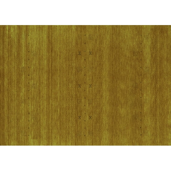 Ahgly Company Machine Washable Indoor Rectangle Abstract Turquoise Blue Contemporary Area Rugs, 7' x 9'