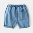 thumbnail image 4 of WUANDIXFA Boys Shorts Baby Boys' and Toddler Cotton Shorts Kids Tie Front Denim Pull On Shorts Blue,2-3 Years, 4 of 4