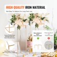 thumbnail image 3 of 2PCS 31.5inch/80cm High Wedding Flower Stand, Metal Vase Column Geometric Centerpiece Stands, Gold Rectangular Floral Display Rack for T-Stage Events Reception, Party Decoration Home, 3 of 6