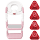 thumbnail image 4 of Baño Entrenador Infantil con Escalera Asiento Acolchado Antideslizante Plegable y Ajustable para Sanitario Común - Rosa, 4 of 7