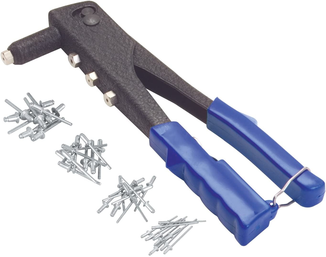 Two 2 Way Blind 40pc Gutter Pop Rivet Gun Hand Riveter Set Fasteners