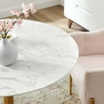 thumbnail image 6 of Modway Verne 40" Artificial Marble Dining Table in Gold White, 6 of 6