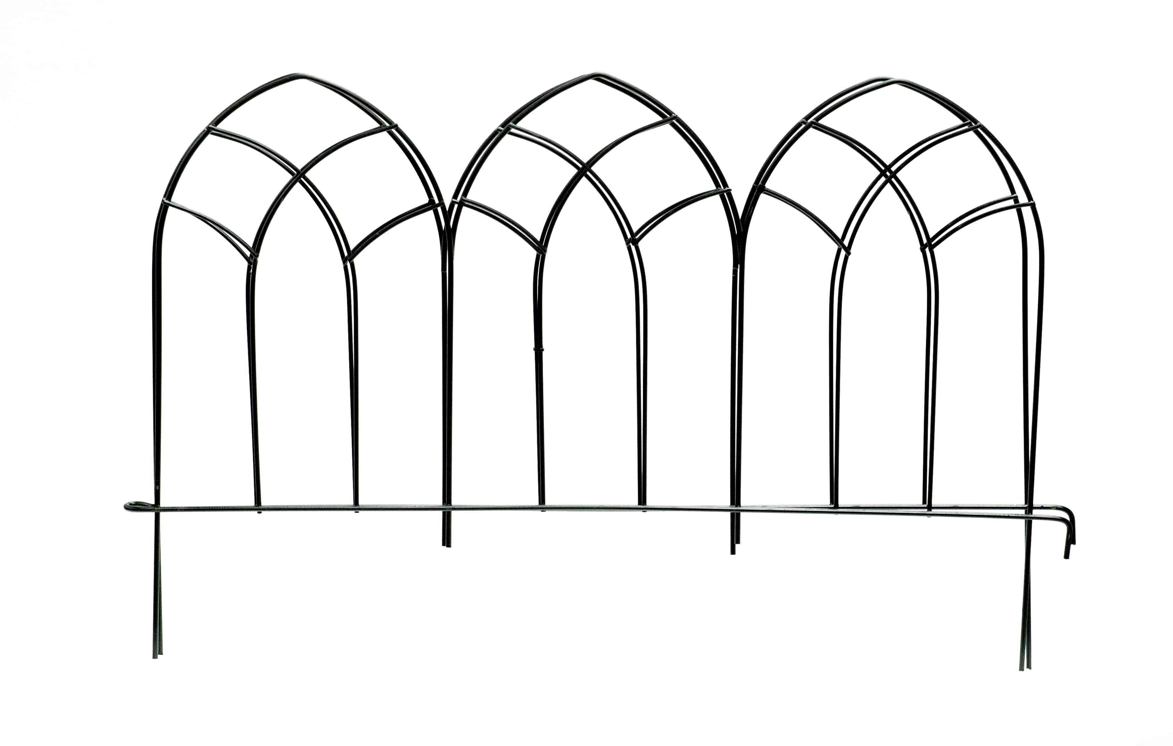 Glamos Wire 24 inch Arched Top metal Panel Decorative Fence 40 Pack covers 80 feet total