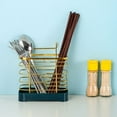 thumbnail image 4 of Savings! Gspmoly Iron Kitchen Chopstick Basket Chopstick Tube Wall Hanging Double Grids Multifunctional Storage Rack Kitchen Spoon and Chopstick Storage Rack Savings, 4 of 6