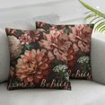 thumbnail image 3 of Eucalyptus Leaves Joyful in Hope Bird Chickadee Throw Pillow Covers,  Seasonal Spring Fall Terracotta sage Flowers Cushion Case for Sofa Couch, 3 of 7