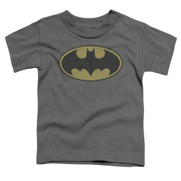 Batman-petits Logos - T-Shirt Manches Courtes pour Enfant en Bas Âge - Fusain&44; Moyen 3T