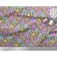 thumbnail image 2 of Soimoi Cotton Jersey Fabric Leaves & Floral Artistic Decor Fabric Printed Yard 58 Inch Wide, 2 of 3