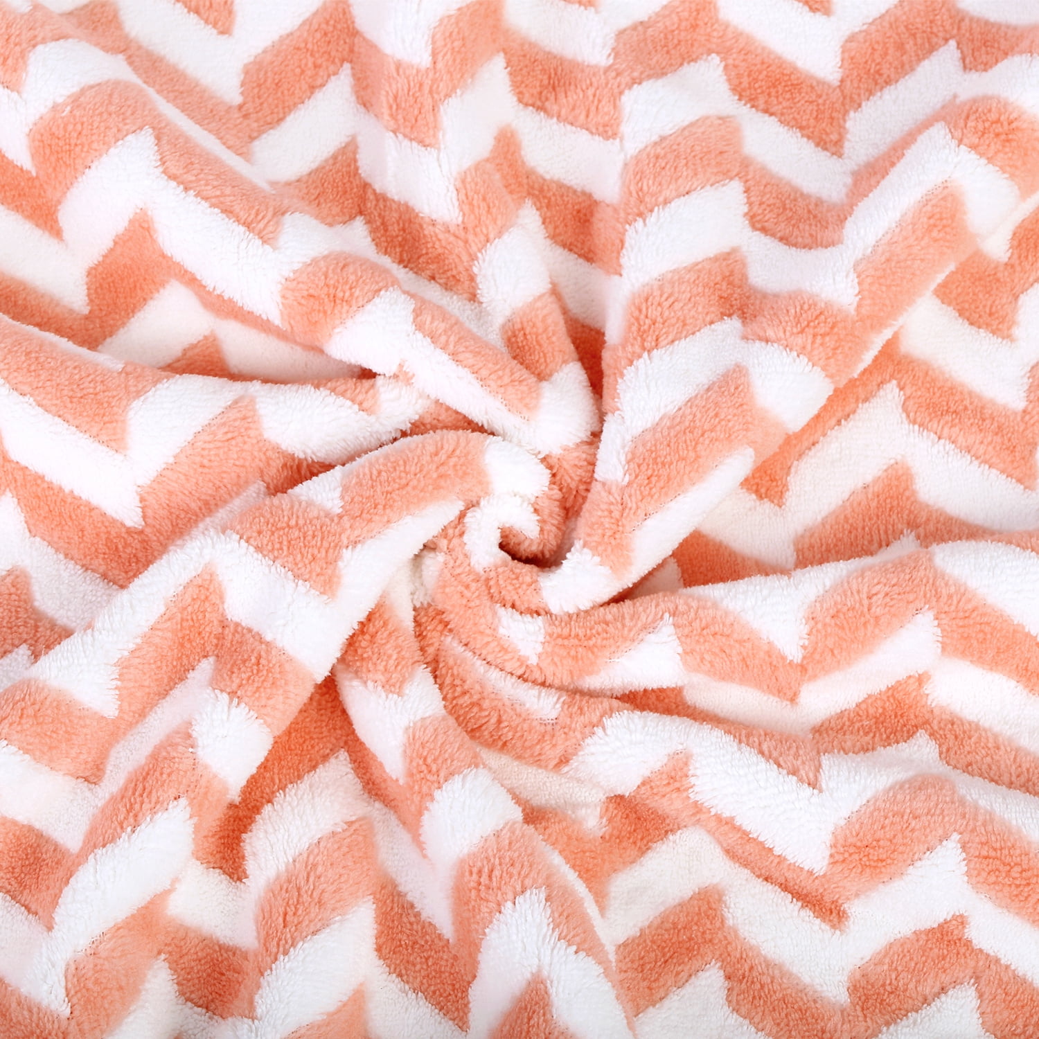 NC 2 Piece Bath Towel Set, Chevron Pattern Microfiber Soft Fast Drying Towels, Red