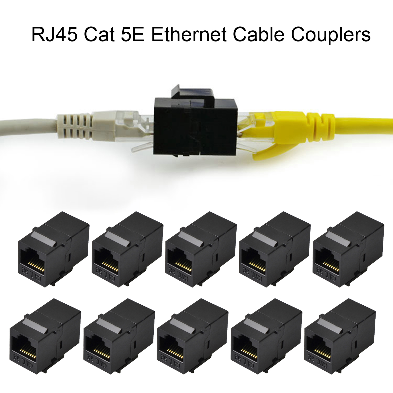 HYDa 20Pcs Network Cable Connectors Stable Signal Antiinterference