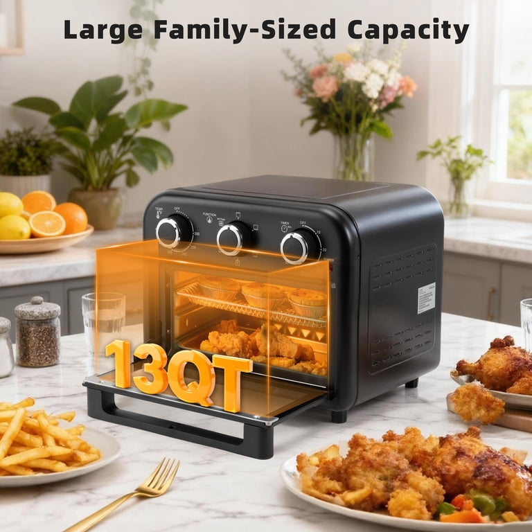 0209-251 Easy Fryer ツインズ UT-EF1300 Air Fryer with 2 Baskets, 8 QT Dual Basket AirFryer with Clear